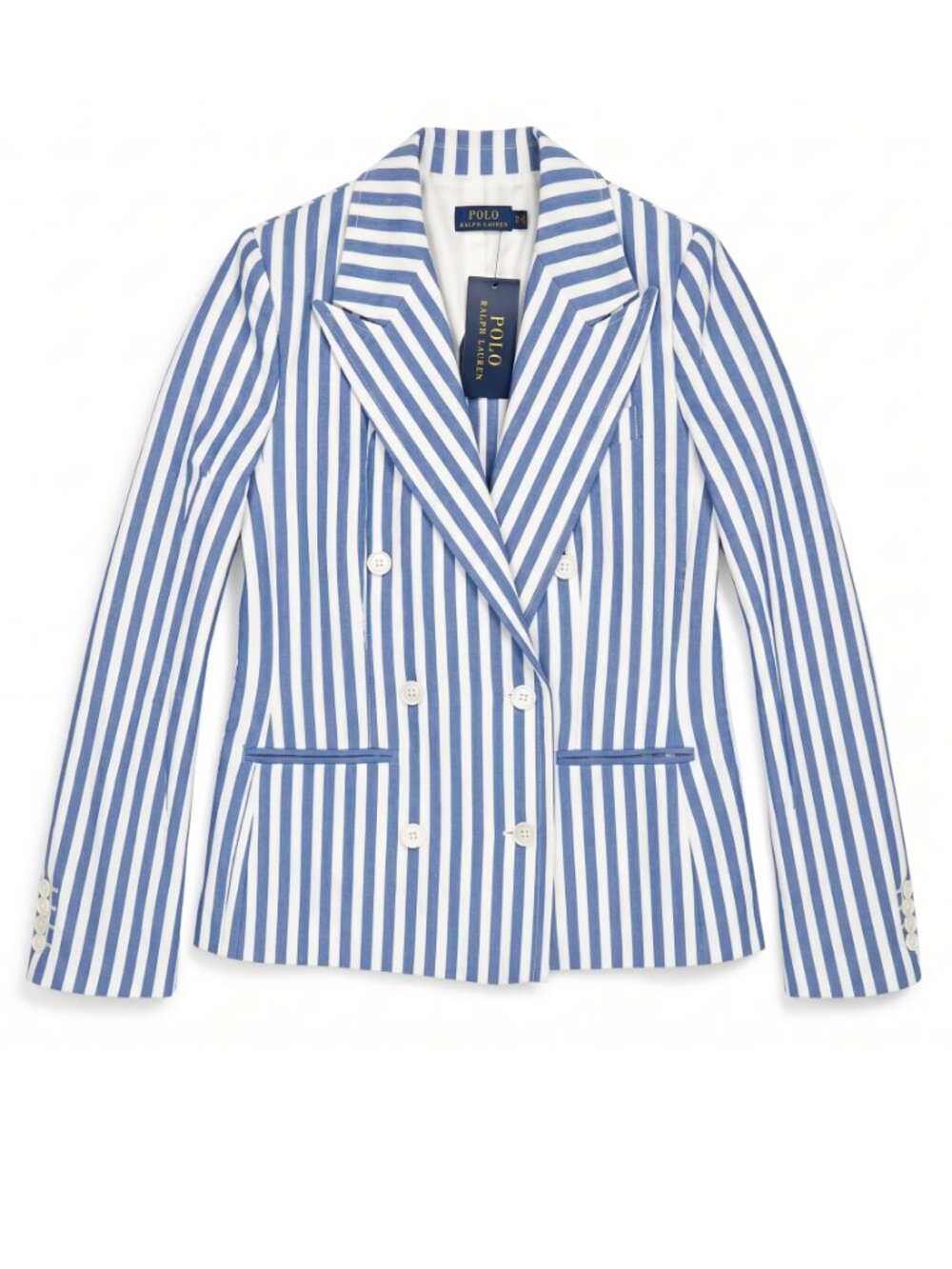 NWT Polo Ralph Laurent Stripe Double-Breasted Jacket Size XS